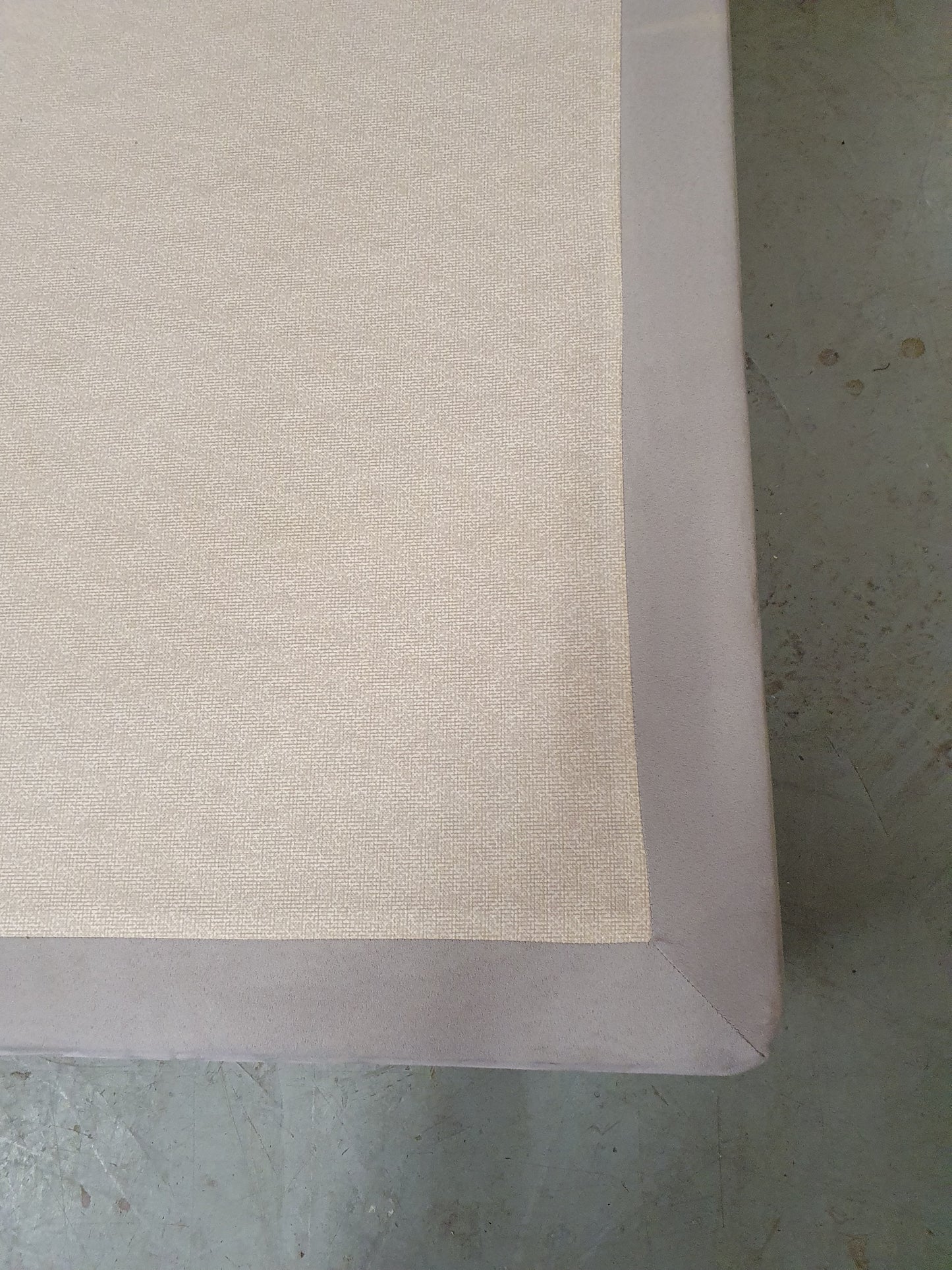 Grey Soft Suede Double Divan Bed Base with Matching Headboard - 103938 / 103945