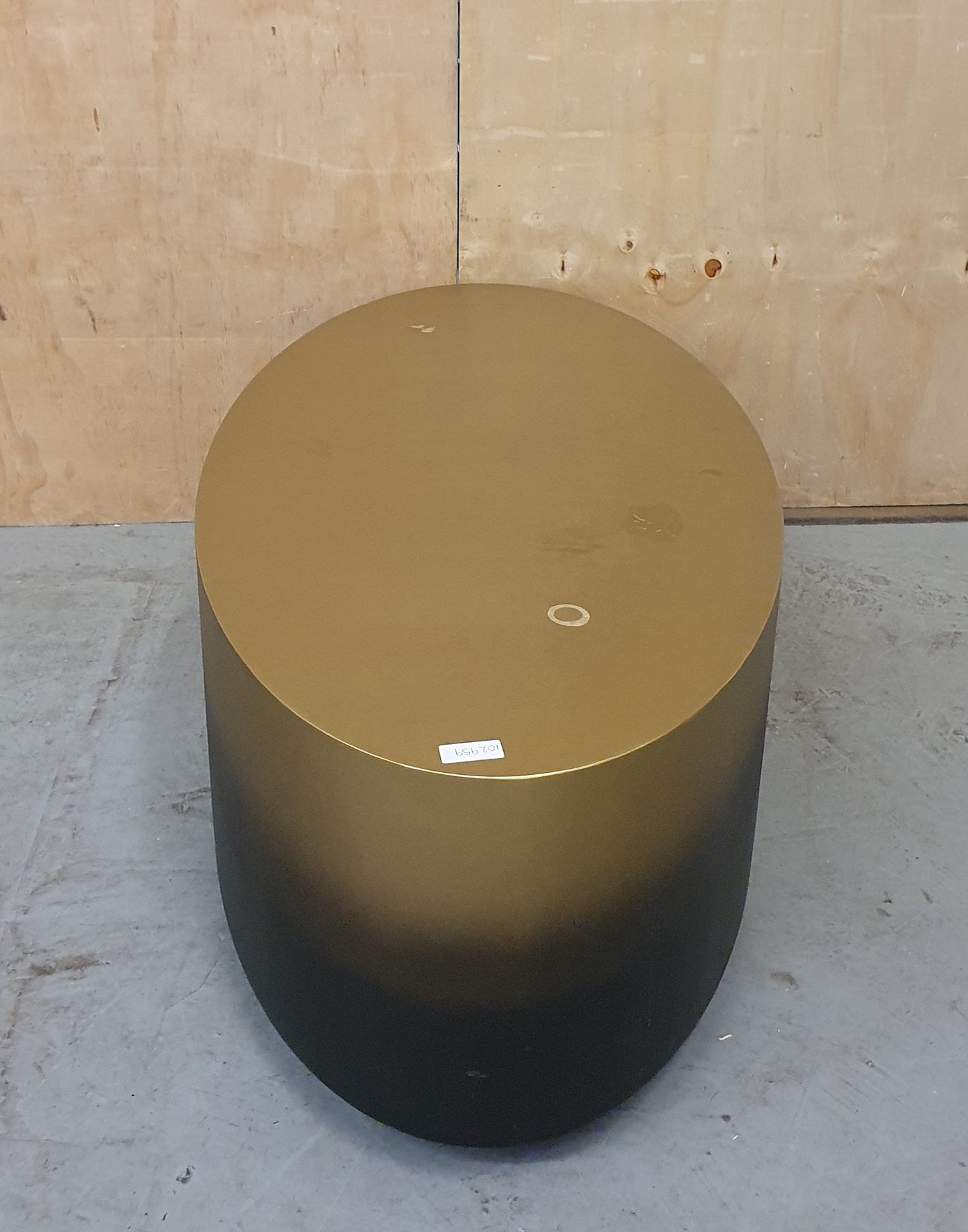 Black and Gold Large Metal Oval Coffee Table - 102959