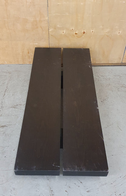 Low Dark Wood Plank Coffee Table - 104950