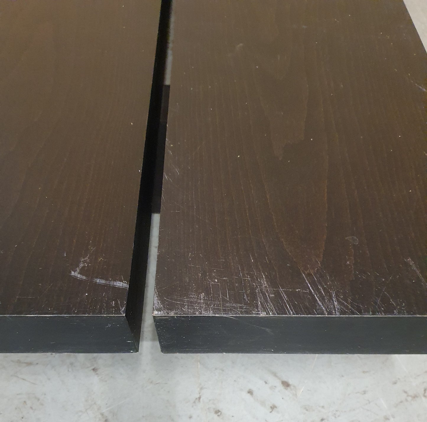 Low Dark Wood Plank Coffee Table - 104950