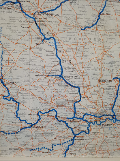 Cambridge Area Map in White Frame - 050425-03