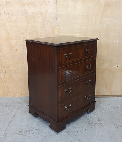 Small Mahogany Cabinet with 1 Door and Open Top Lid - 180925-01