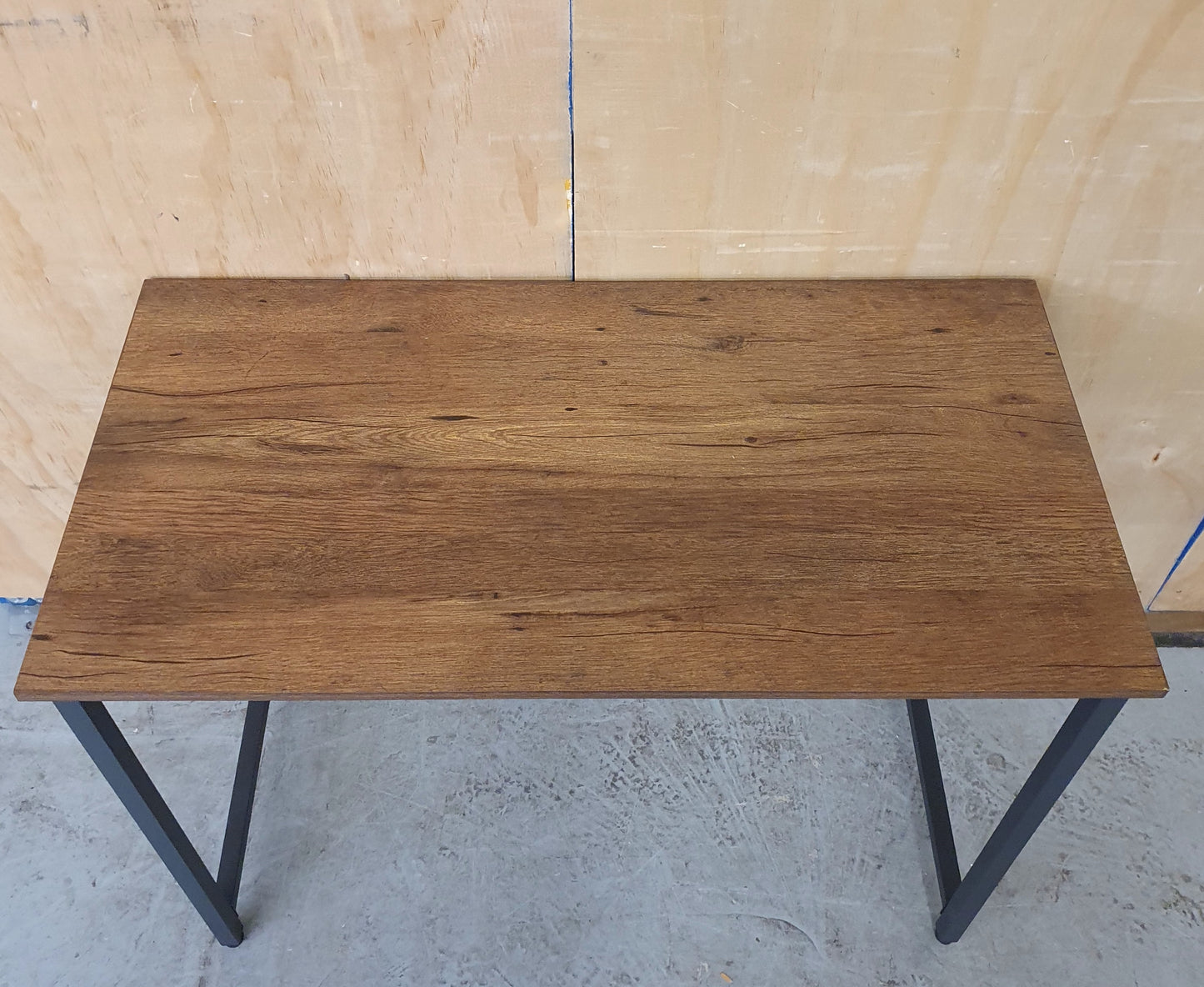 Modern Wooden Desk with Black Metal Open Frame - 104025