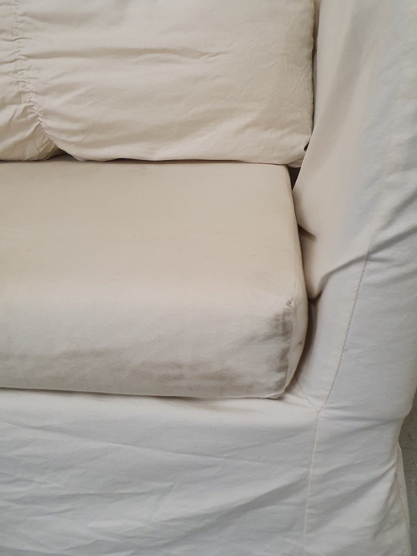 IKEA 3 Seater Cream Sofa with Removable Covers - EL104908