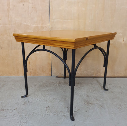 Wooden Top Coffee Table with Black Metal Frame - EL103998
