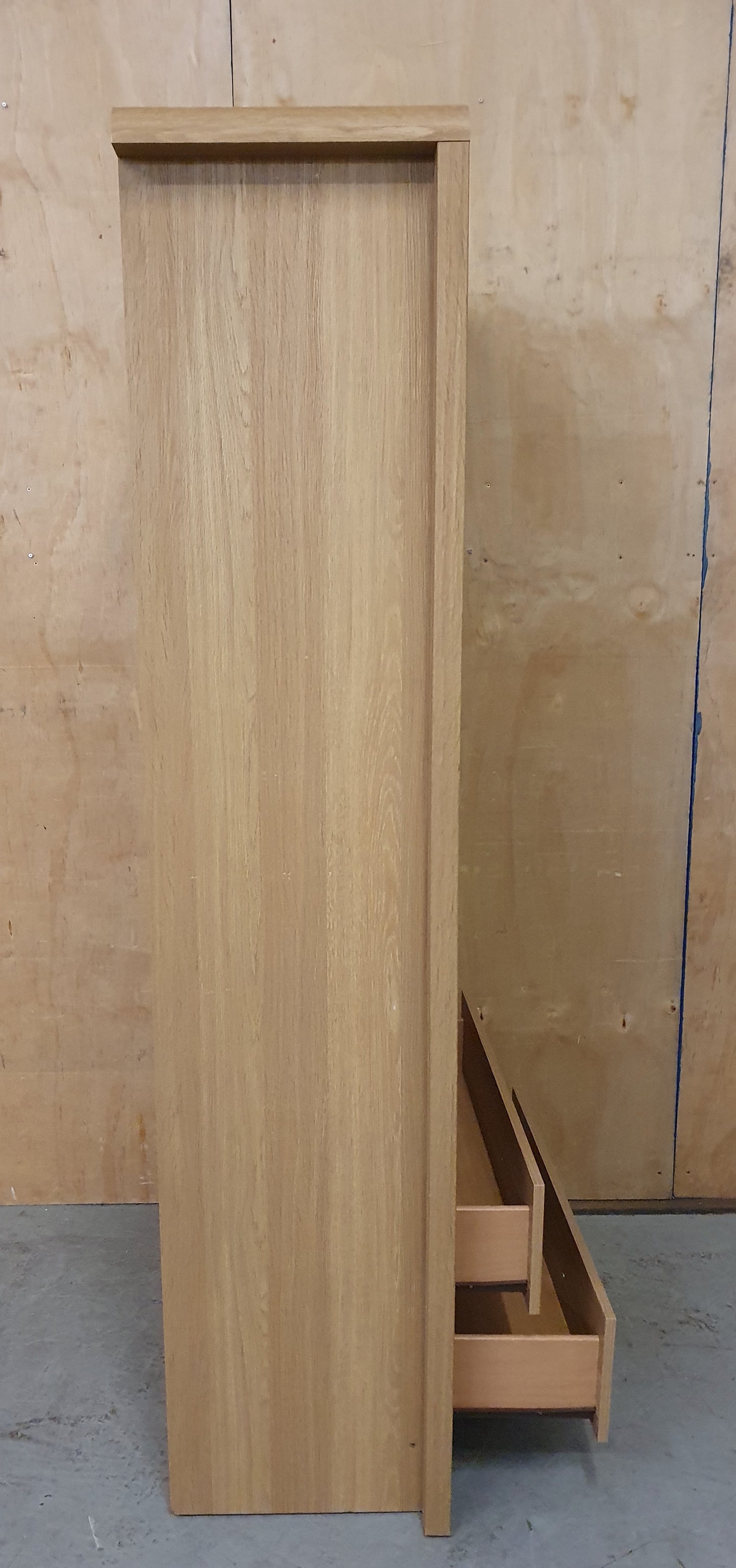 Large Tall Wood Bookcase with 2 Bottom Drawers - EL104912