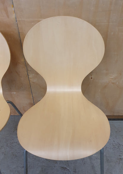 2 Matching Wood Dining Chairs with Round Seat and Back Rest - EL104561 / EL104562