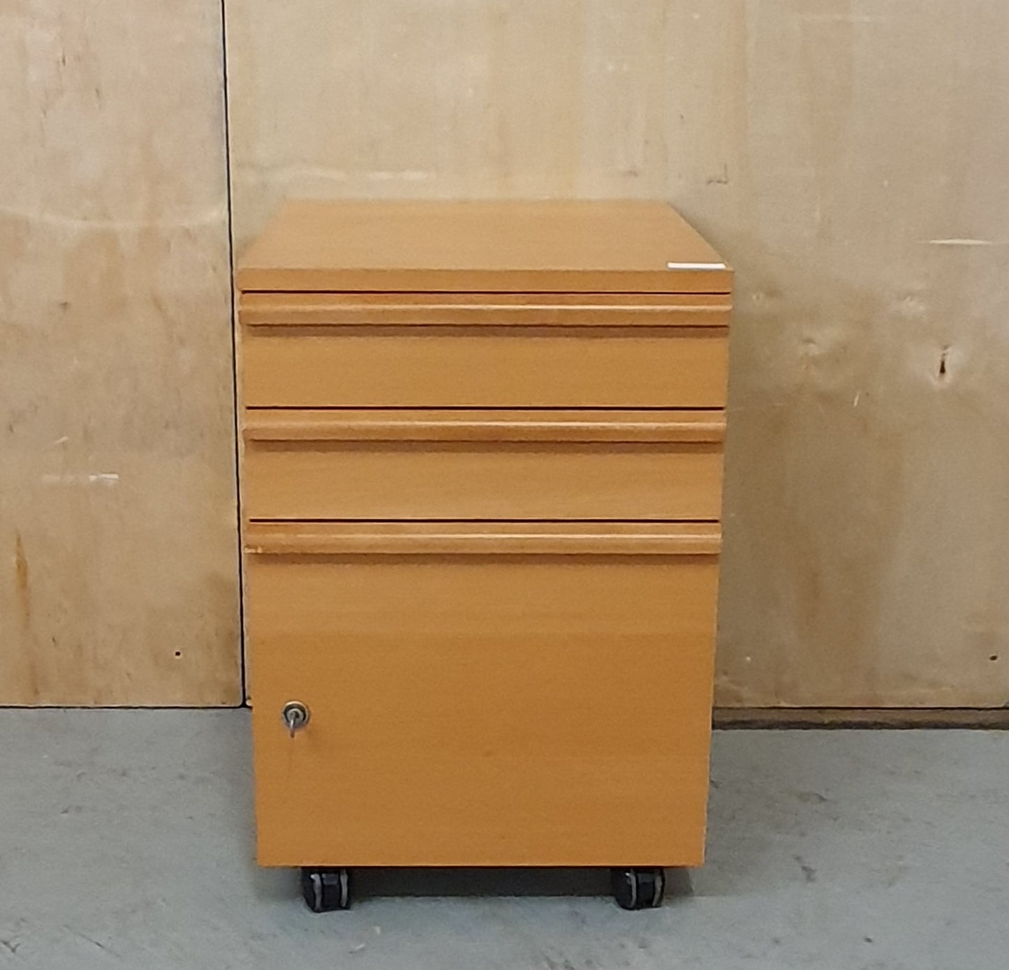 3 Drawer Wooden Lockable Filing Cabinet - EL101947