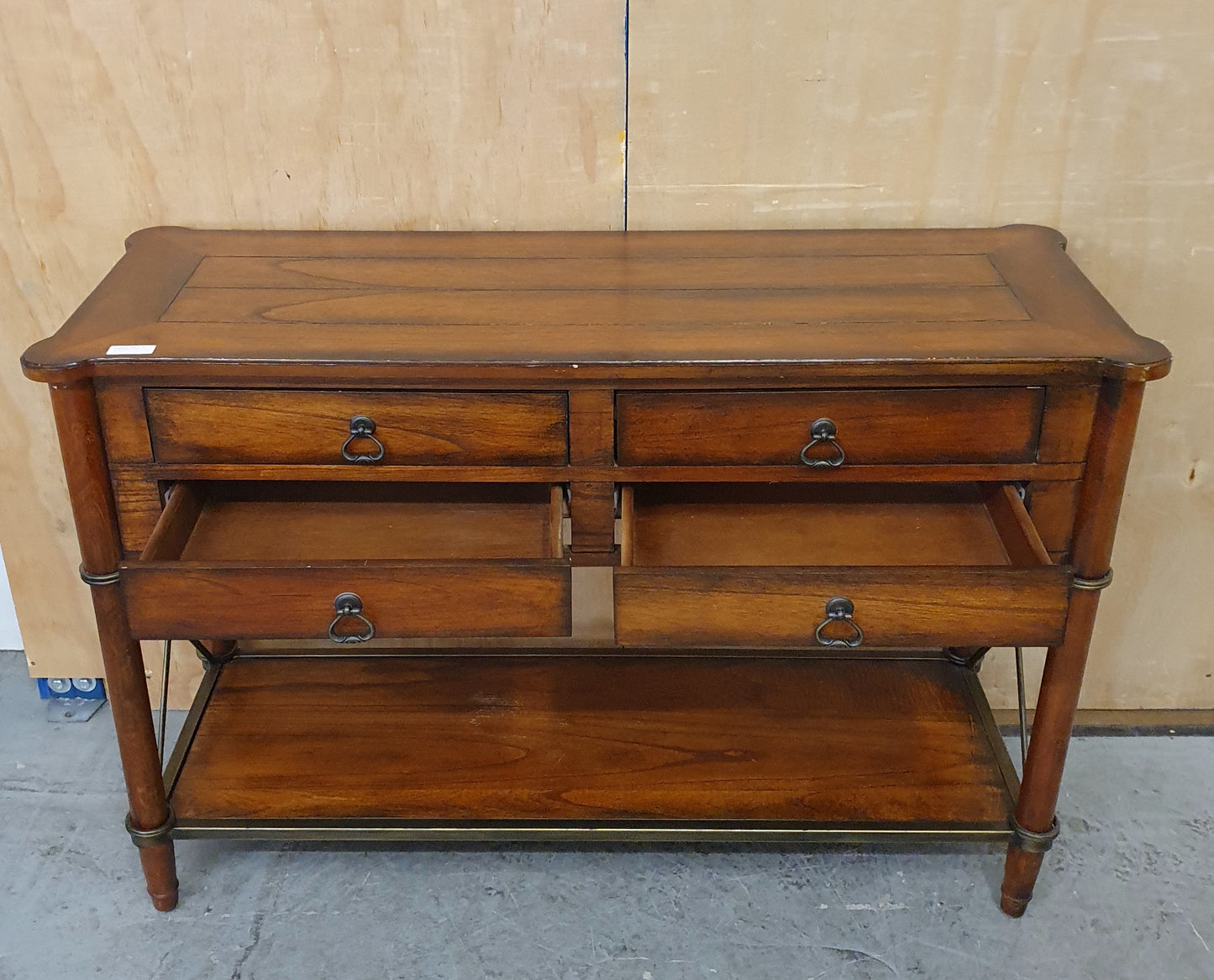 2 Tier Solid Wood Sideboard with 4 Drawers - 104767