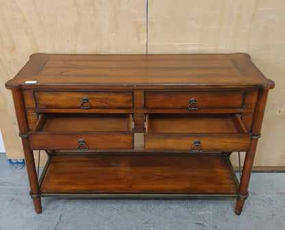 2 Tier Solid Wood Sideboard with 4 Drawers - 104767