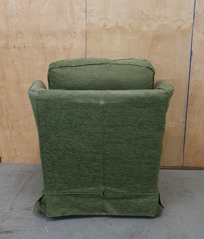 Green Fabric Armchair on Wheels - 104897