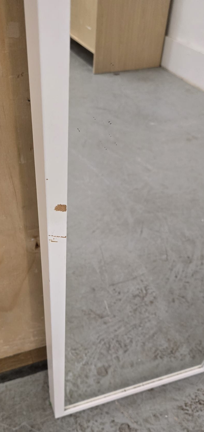 IKEA STAVE White Frame Full Length Mirror - 140925-12