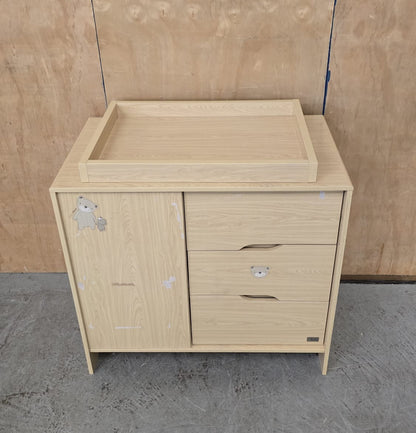 KUB Wood Baby Change Table with 3 Drawers and 1 Door - 104837
