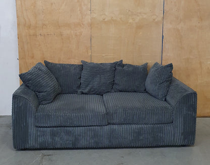 Grey Chunky Corduroy 2 Seater Sofa - 104857
