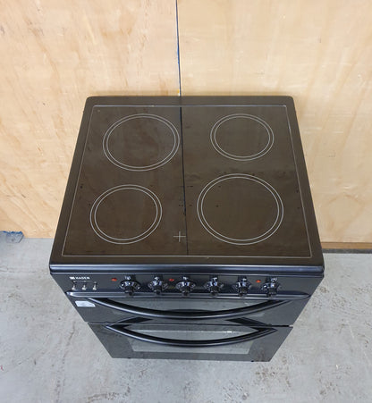 HADEN Black 60cm Ceramic Top Electric Cooker - 080825-01