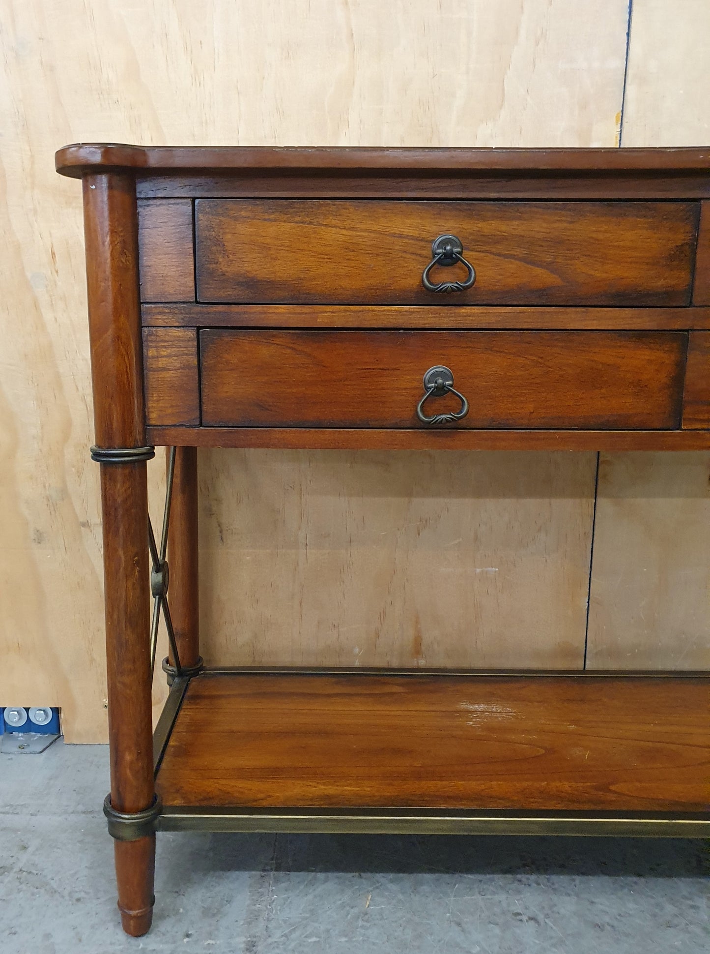 2 Tier Solid Wood Sideboard with 4 Drawers - 104767