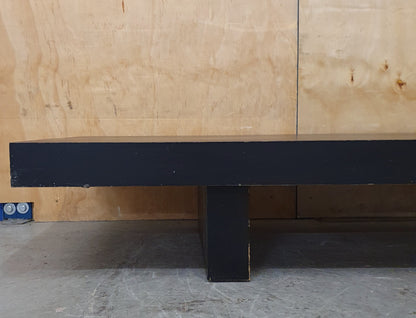 Low Dark Wood Plank Coffee Table - 104950