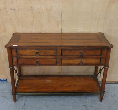 2 Tier Solid Wood Sideboard with 4 Drawers - 104767
