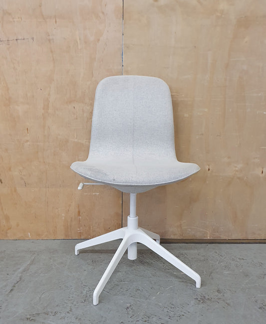 IKEA LÅNGFJÄLL Off White Fabric Office Chair - 104344