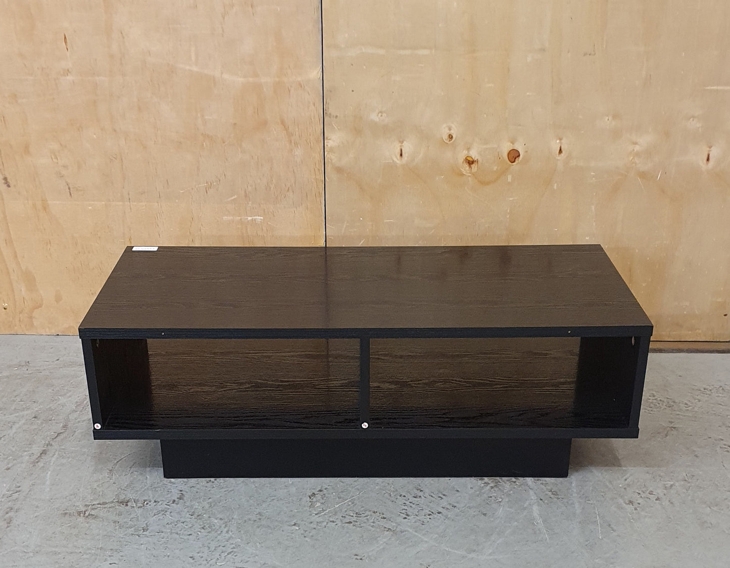 Black Gloss Low Wood Coffee Table with Hollow Middle - EL103953