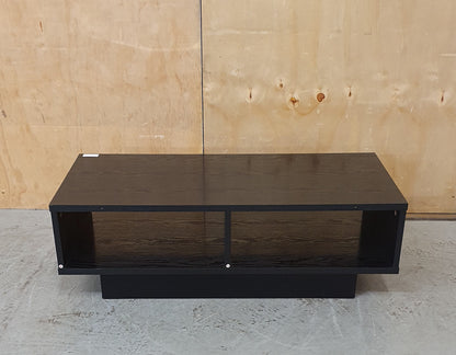 Black Gloss Low Wood Coffee Table with Hollow Middle - EL103953