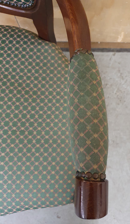 Vintage Mahogany Frame Accent Armchair - 104898