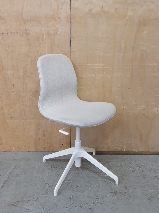 IKEA LÅNGFJÄLL Off White Fabric Office Chair - 104343