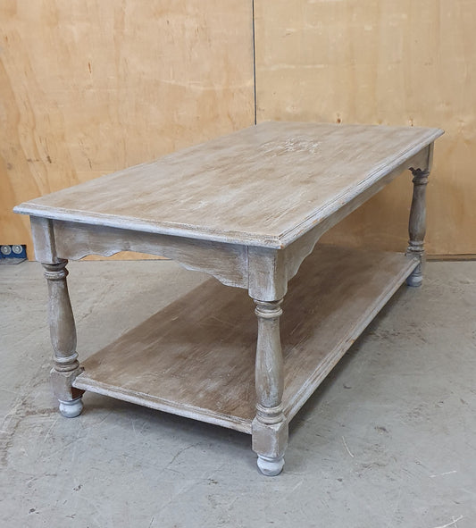 Large Pine Upcycled Distressed Coffee Table - EL104534