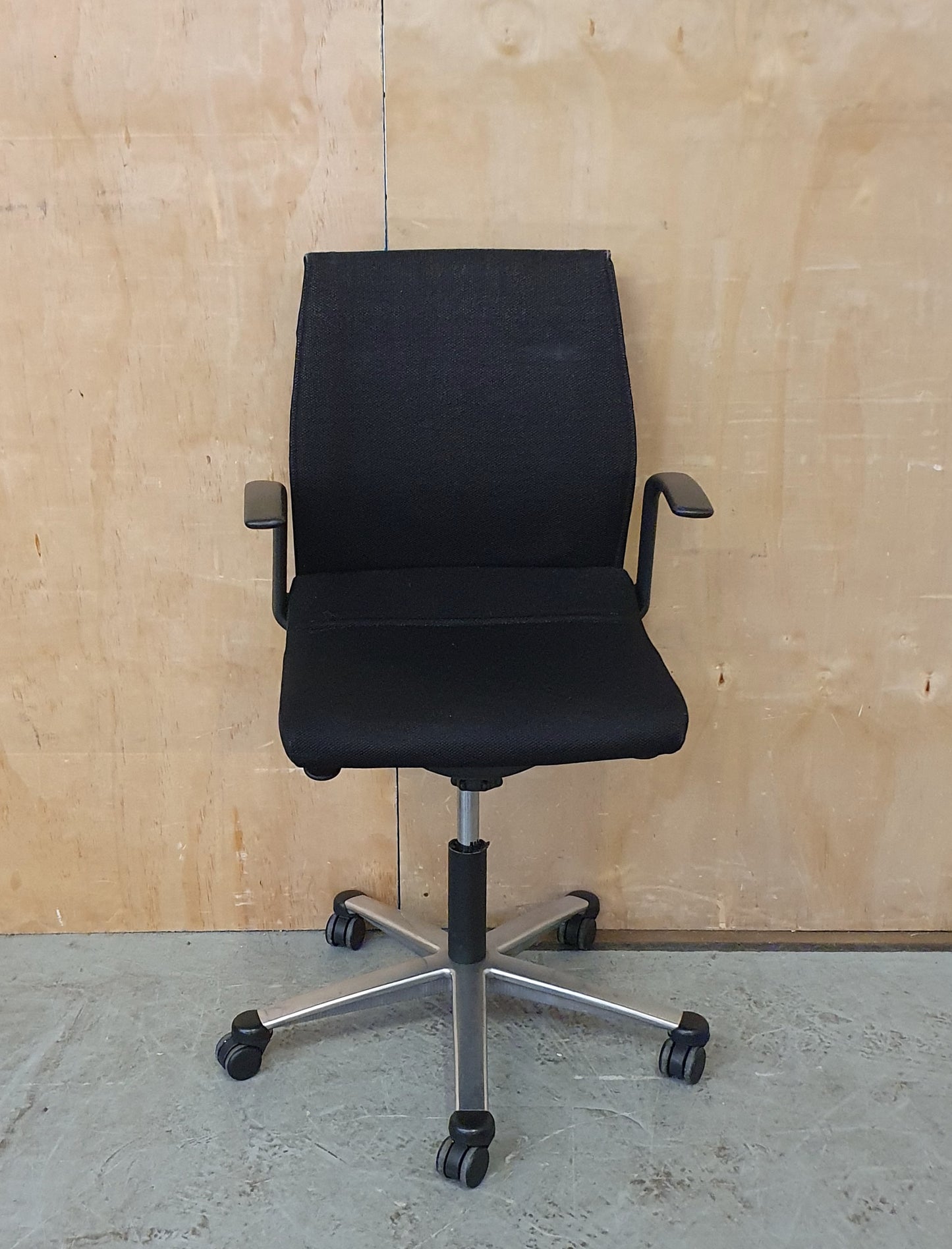 Black Fabric Office Chair on Castor Wheels - 104340