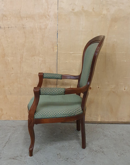 Vintage Mahogany Frame Accent Armchair - 104898