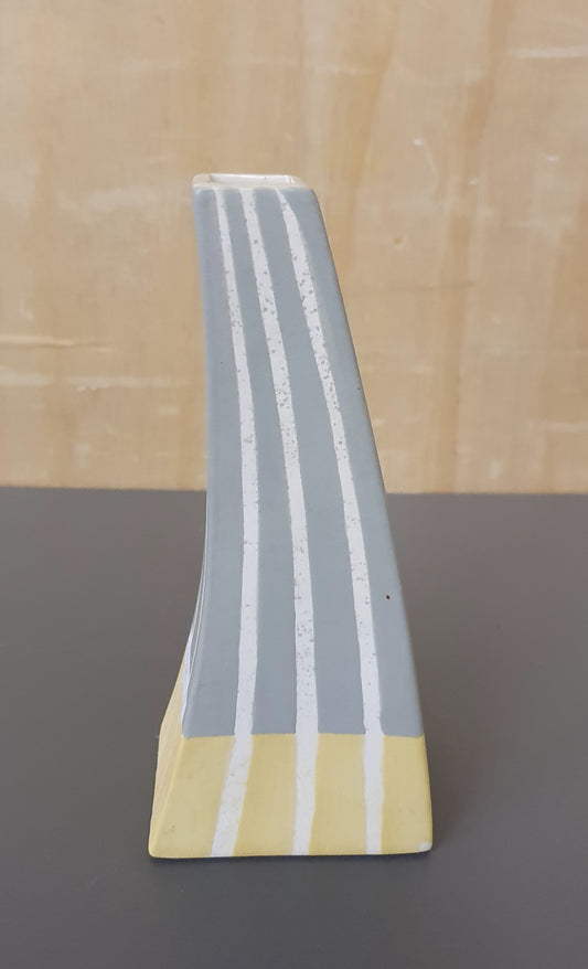 Clay Striped Stem Vase - 010625-11