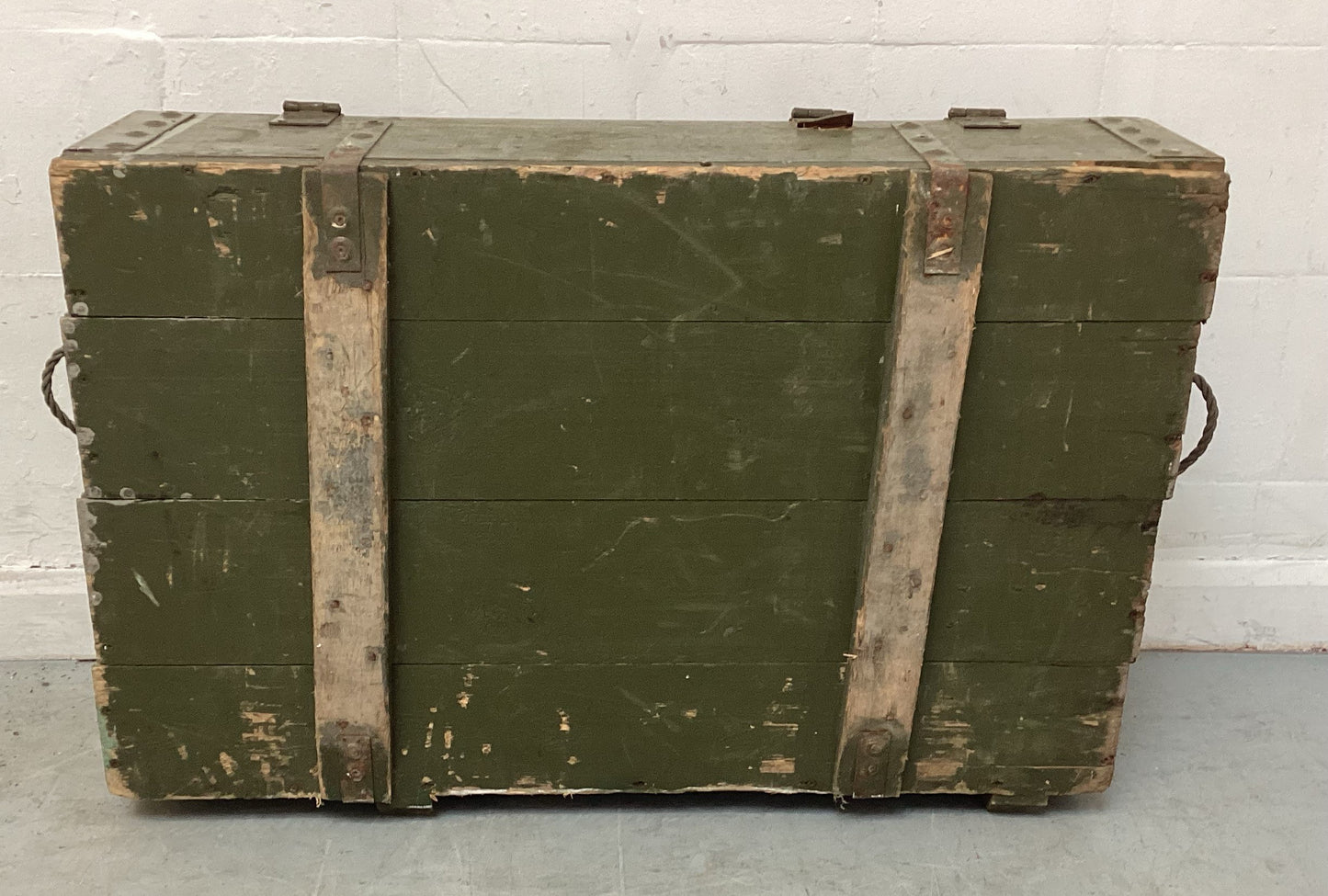 Vintage Green Army Trunk - 290323-04